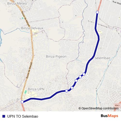UPN TO Selembao bus Line Map