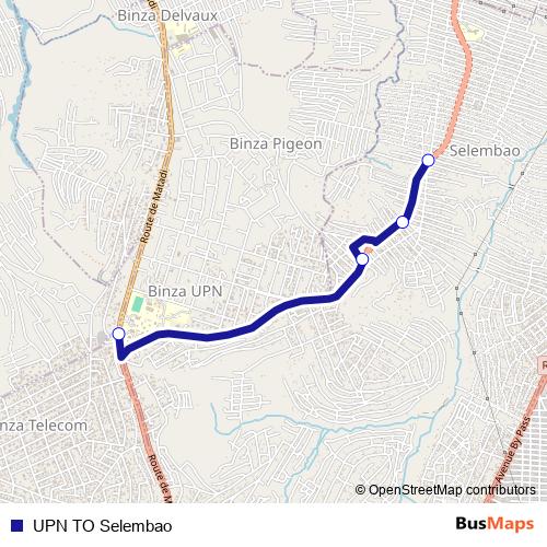 UPN TO Selembao bus Line Map