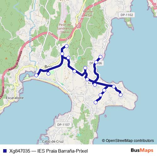Xg847035 bus Line Map