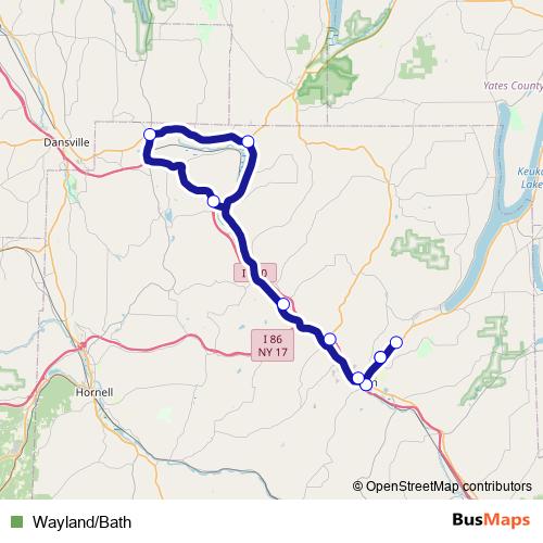 Wayland/Bath bus Line Map
