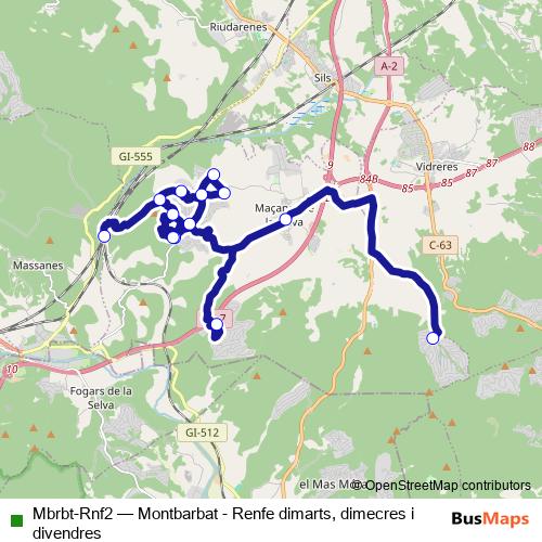 Mbrbt-Rnf2 bus Line Map