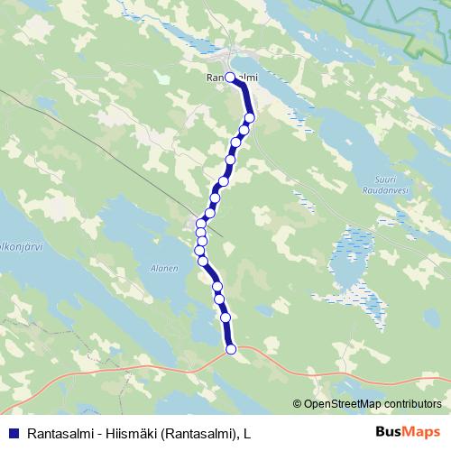 Rantasalmi - Hiismäki (Rantasalmi), L bus Line Map