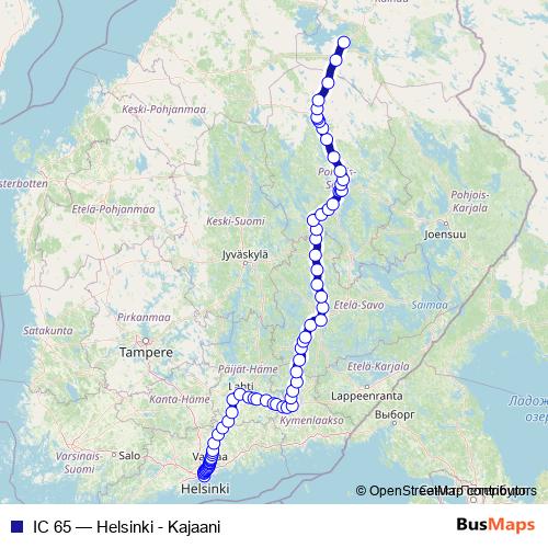 IC 65 rail Line Map