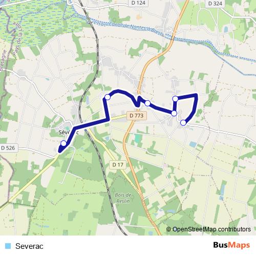Severac bus Line Map