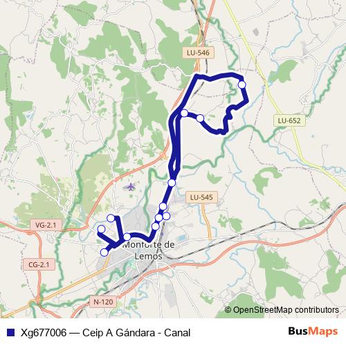 Xg677006 bus Line Map