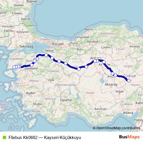Flixbus Kk0682 bus Line Map