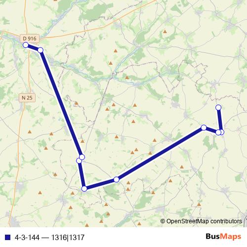4-3-144 bus Line Map