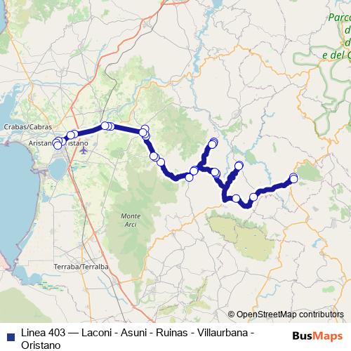 Linea 403 bus Line Map