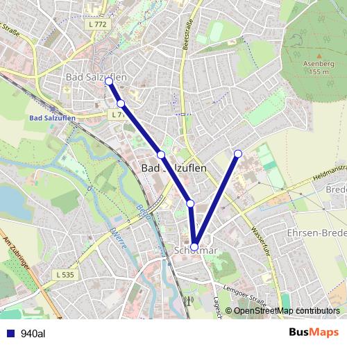 940al bus Line Map