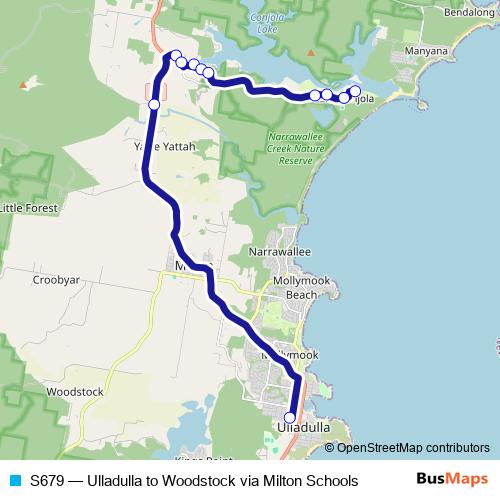 S679 bus Line Map