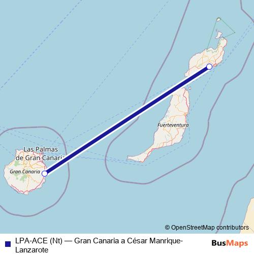 LPA-ACE (Nt) air Line Map