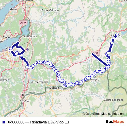 Xg888006 bus Line Map
