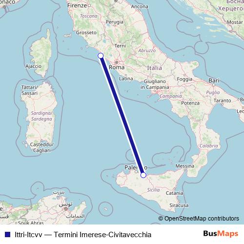 Ittri-Itcvv ferry Line Map