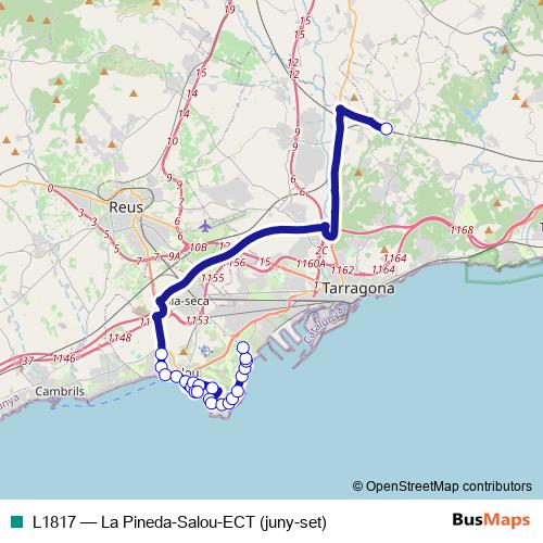 L1817 bus Line Map