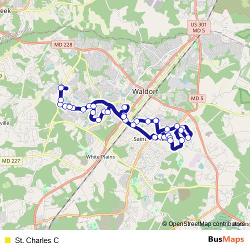 St. Charles C bus Line Map