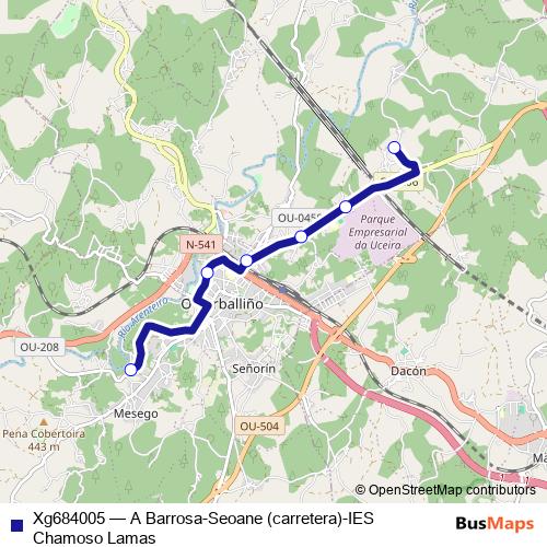 Xg684005 bus Line Map