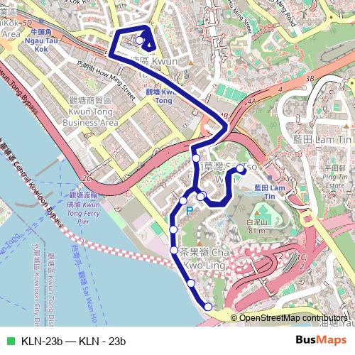 KLN-23b bus Line Map
