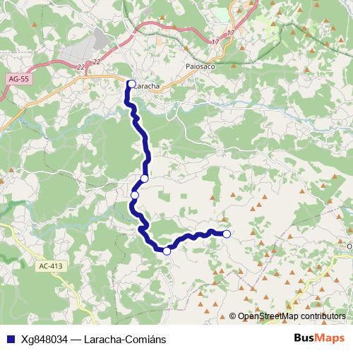 Xg848034 bus Line Map