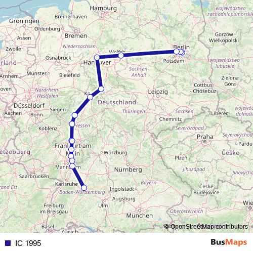 IC 1995 rail Line Map
