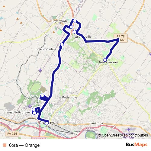 6ora bus Line Map
