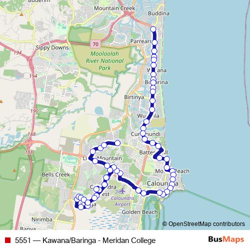 5551 bus Line Map