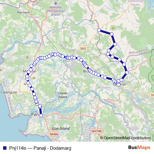Pnj114is bus Line Map