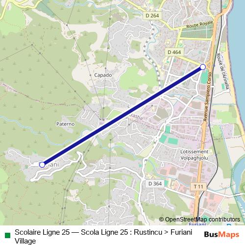 Scolaire Ligne 25 bus Line Map