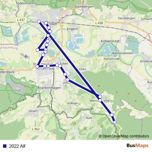 2022 Alf bus Line Map