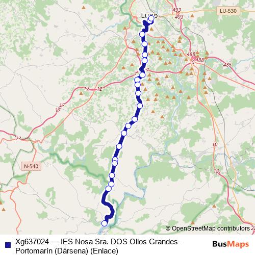 Xg637024 bus Line Map