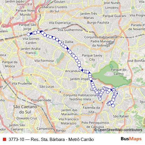 3773-10 bus Line Map