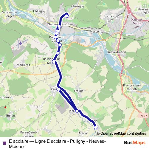E scolaire bus Line Map