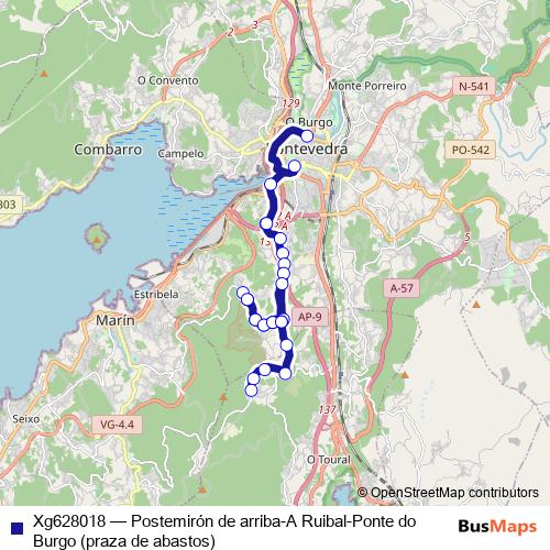 Xg628018 bus Line Map