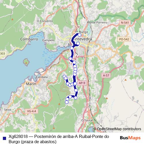 Xg628018 bus Line Map