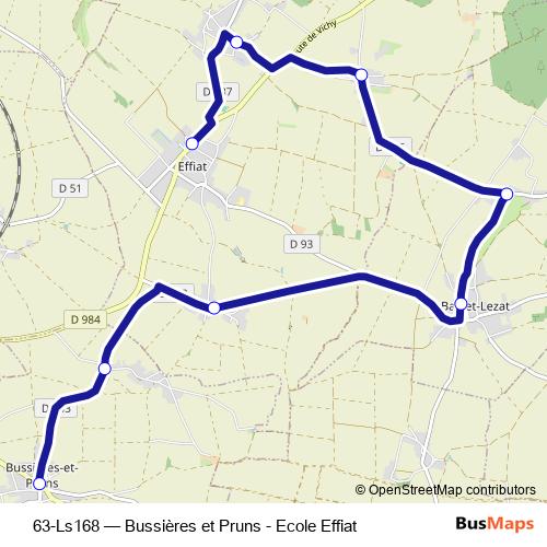 63-Ls168 bus Line Map