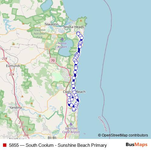 5855 bus Line Map