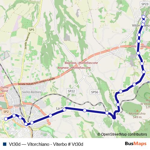 Vt30d bus Line Map