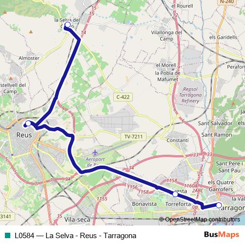 L0584 bus Line Map