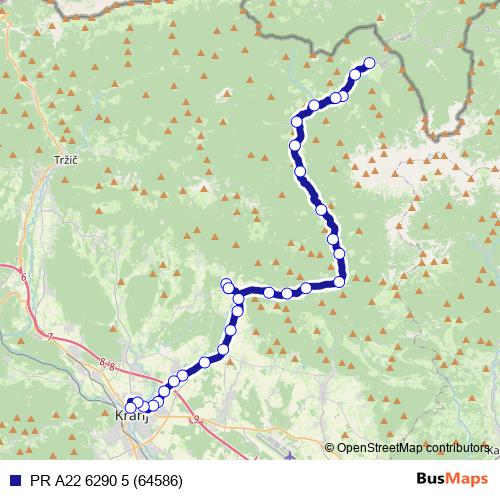 PR A22 6290 5 (64586) bus Line Map