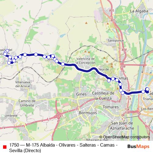 1750 bus Line Map