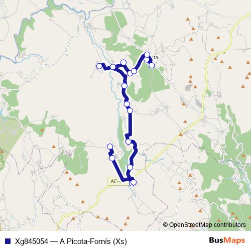 Xg845054 bus Line Map