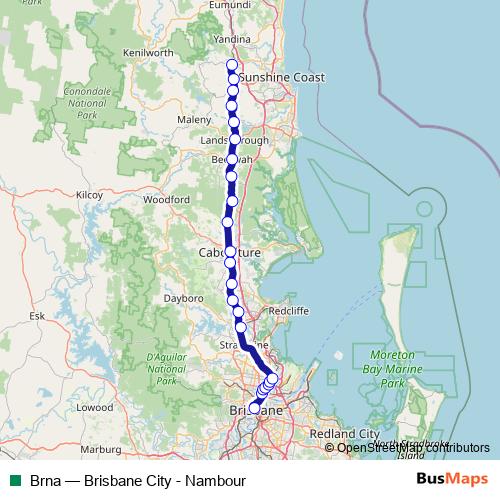 Brna rail Line Map