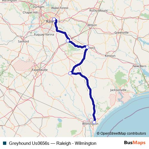 Greyhound Us0656s bus Line Map