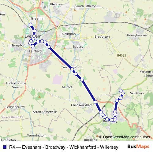 R4 bus Line Map
