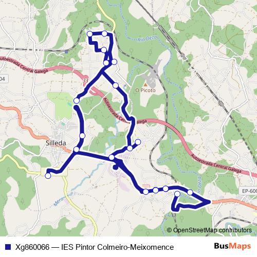 Xg860066 bus Line Map