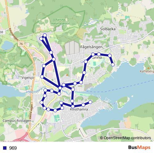 969 bus Line Map