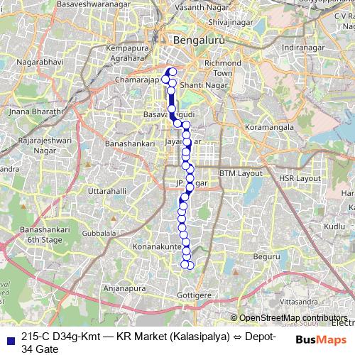215-C D34g-Kmt bus Line Map