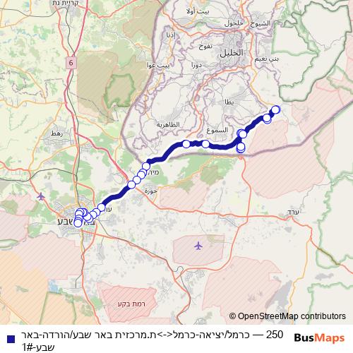 250 bus Line Map