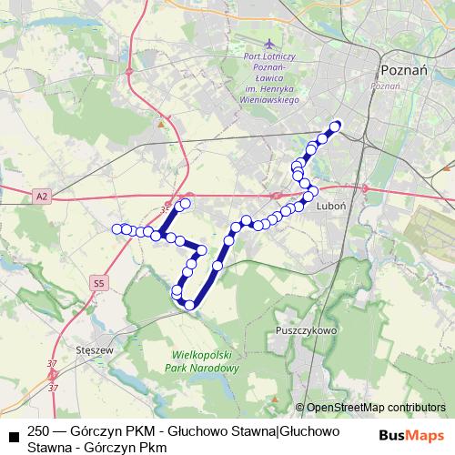 250 bus Line Map