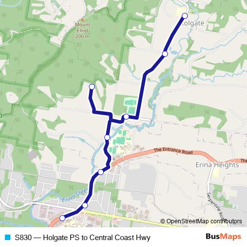 S830 bus Line Map