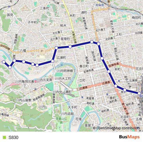 S830 bus Line Map